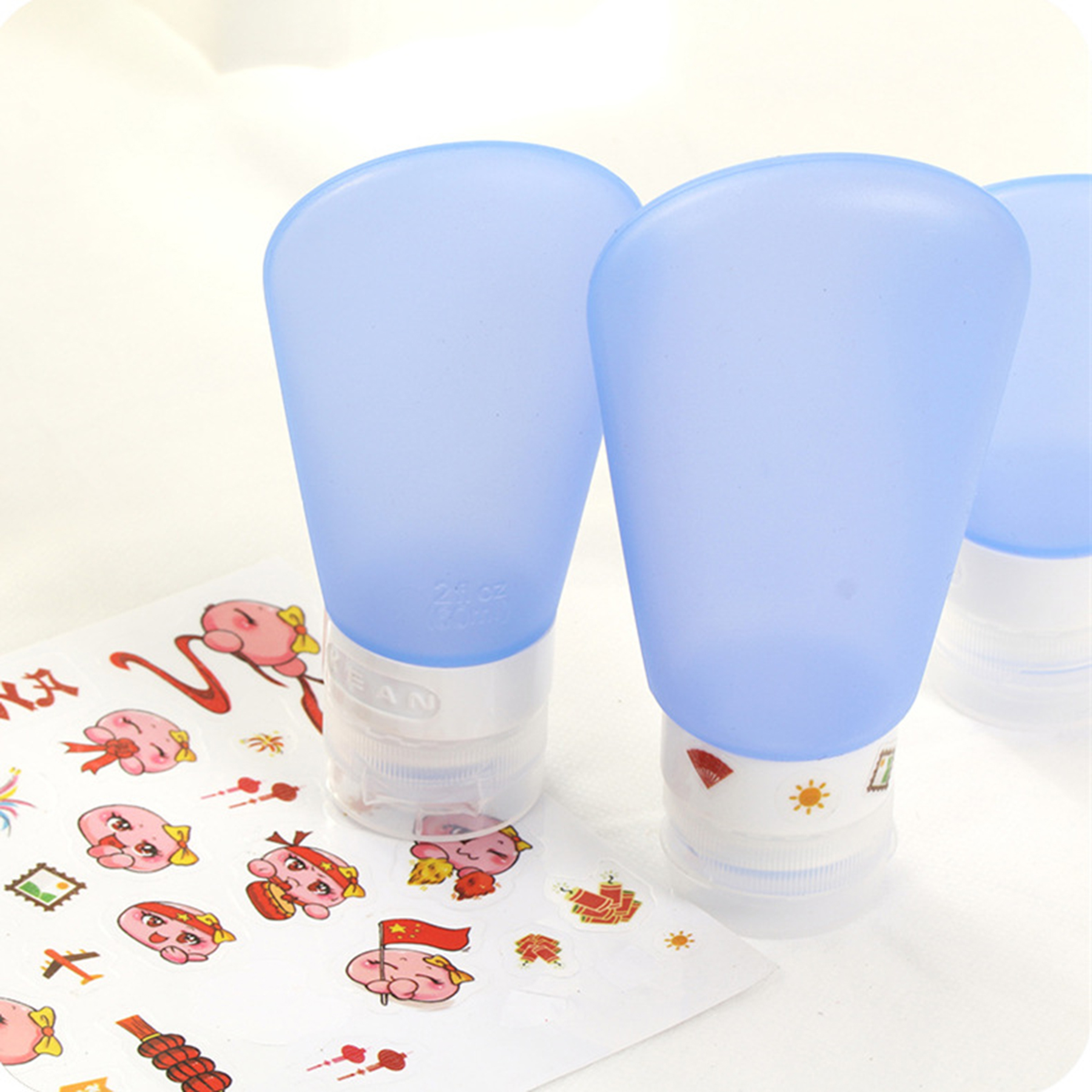 Travel Silicone Makeup Toiletries Bottles 4