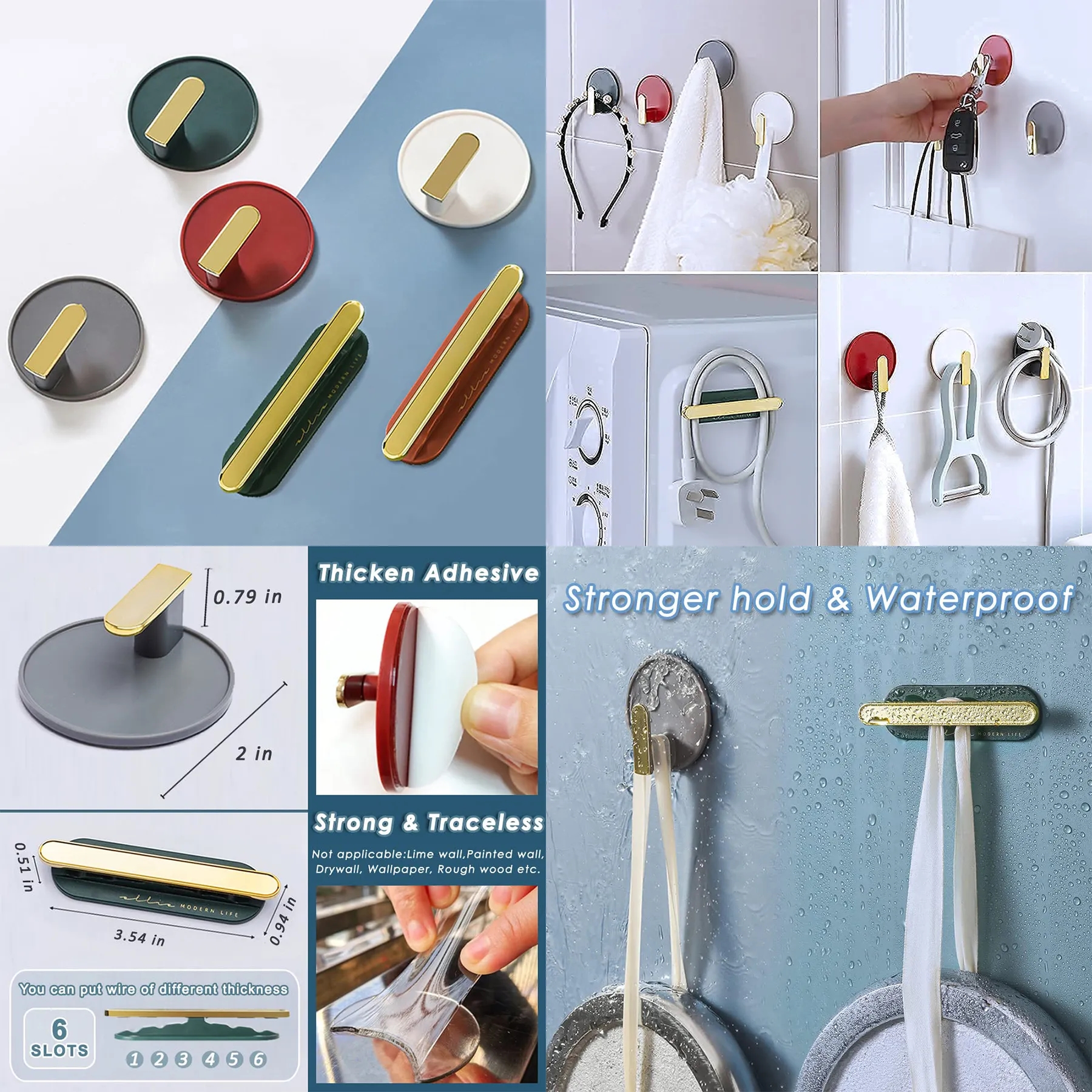 Decorative Wall Door Self Adhesive Hanger 3
