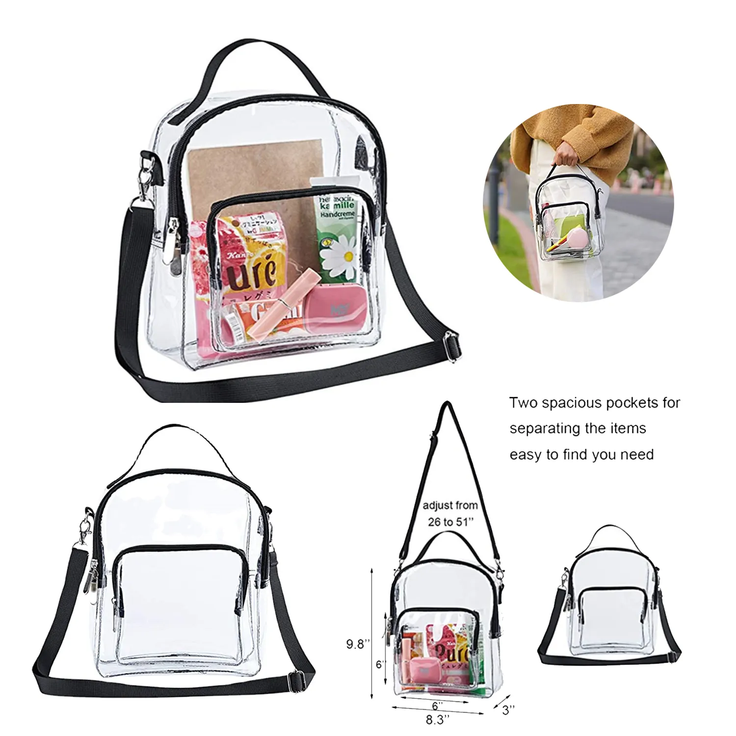Clear Crossbody Purse Bag 3