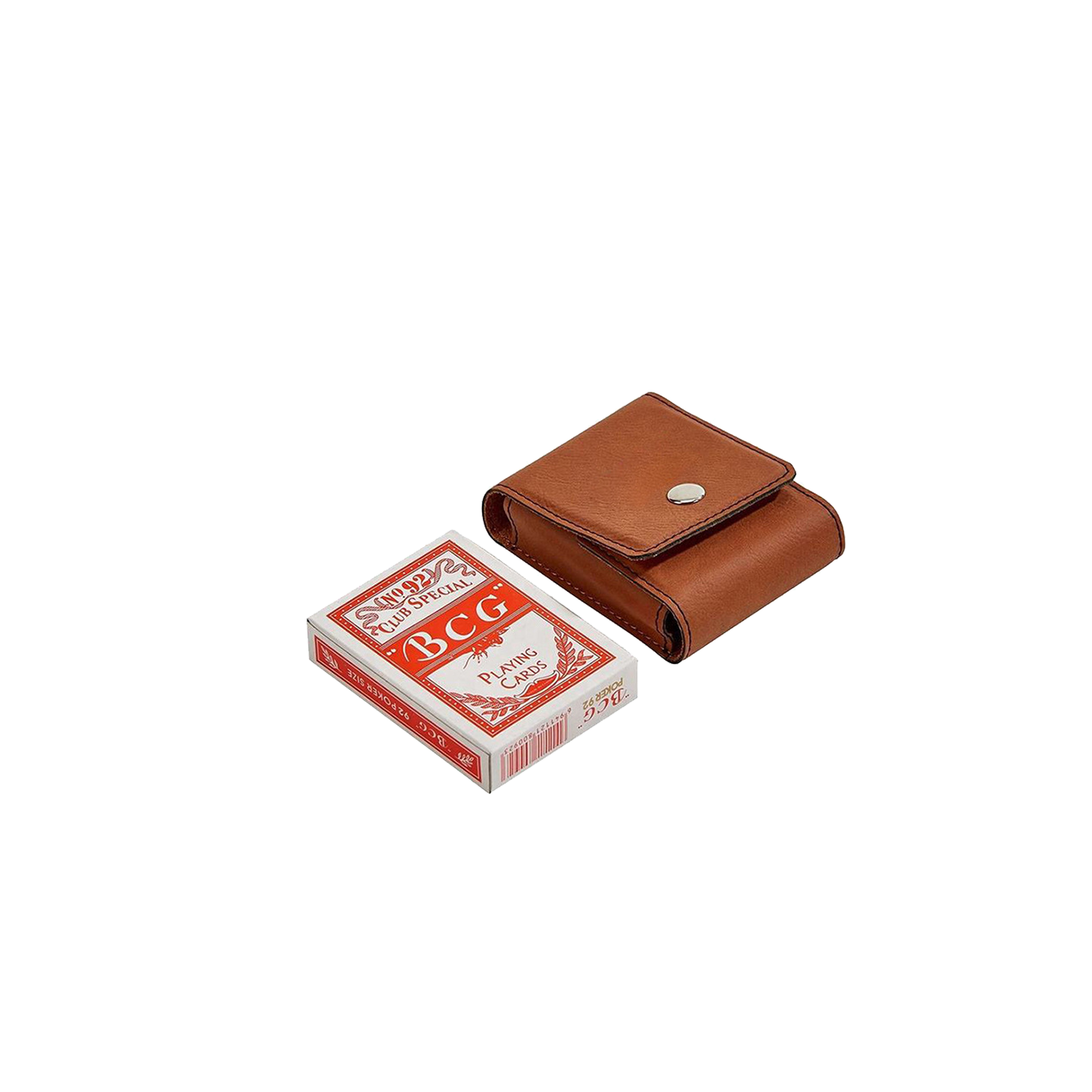 Vegan Leather Playing Card Holder with Card 2