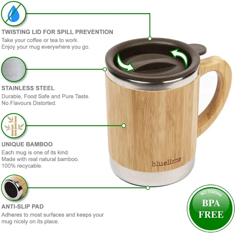 10oz Bamboo Shell Coffee Mug 1