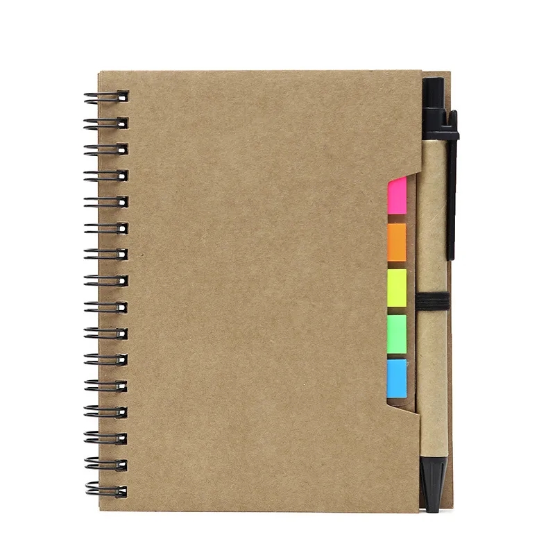 2025 Custom 350G Kraft Paper Notebook with Pen 5.71 " x 4.57 1