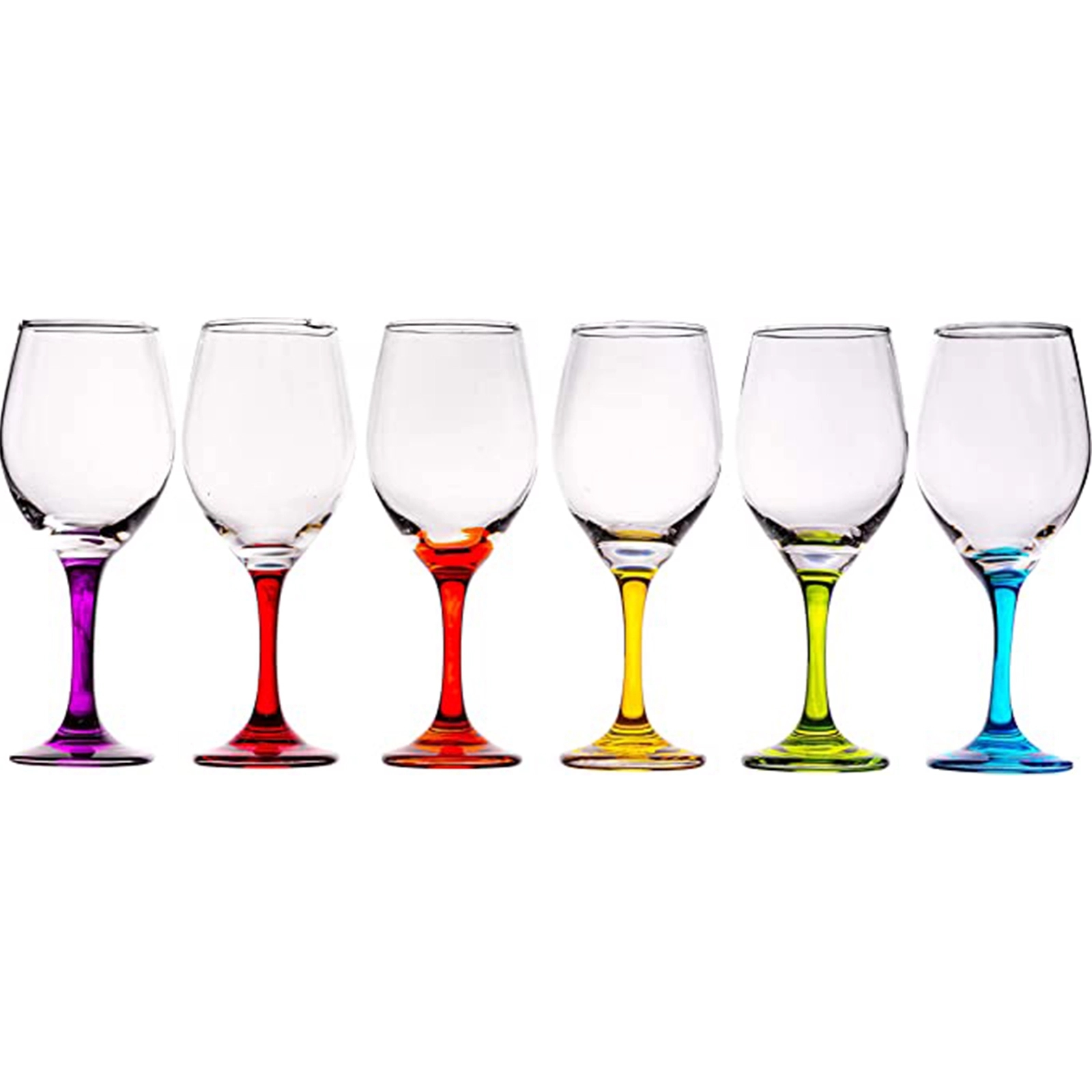 Trinkware Colored Stem Wine Glasses 4