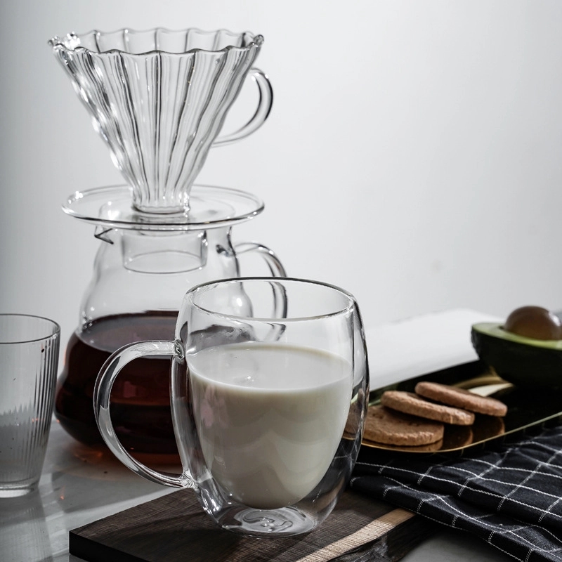 10 OZ Glass Tea Coffee Mug Office Drink Cup 6