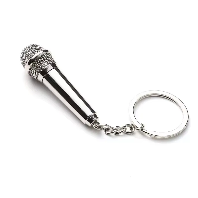 Metal Microphone Keychain 6