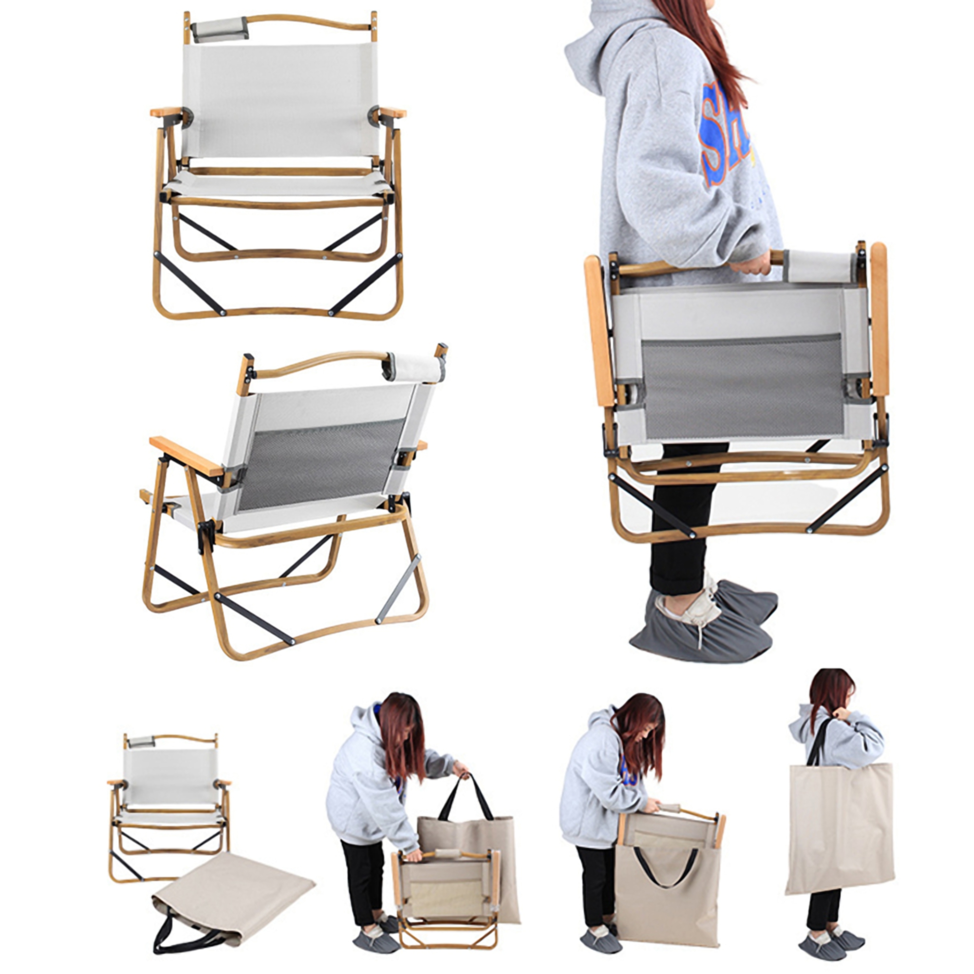 Portable Folding Camping Chair w/Travel Carry Bag 4