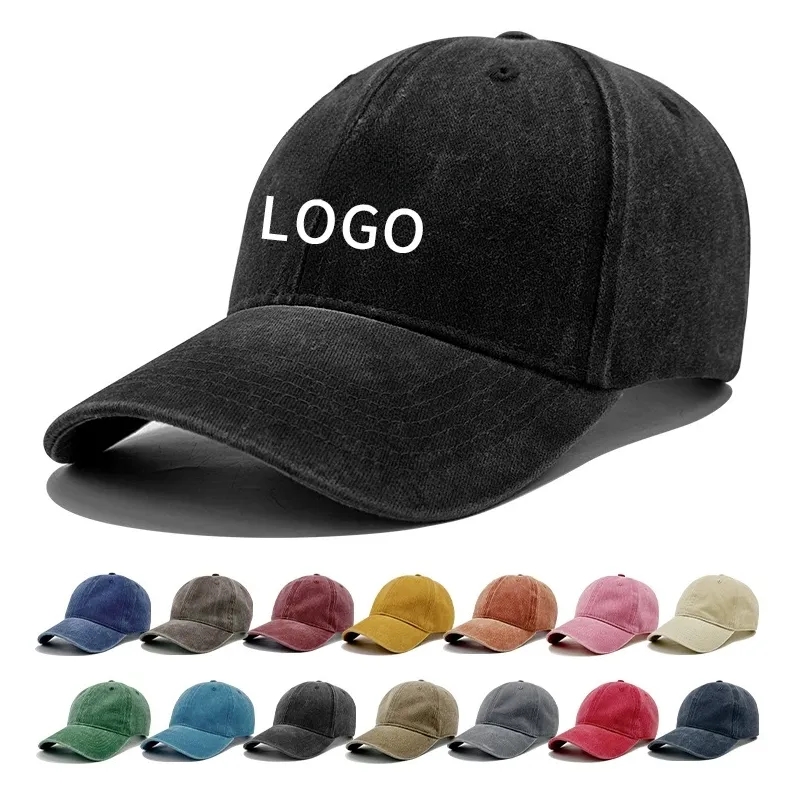 Washed Cotton Baseball Cap with Adjustable Buckle 7