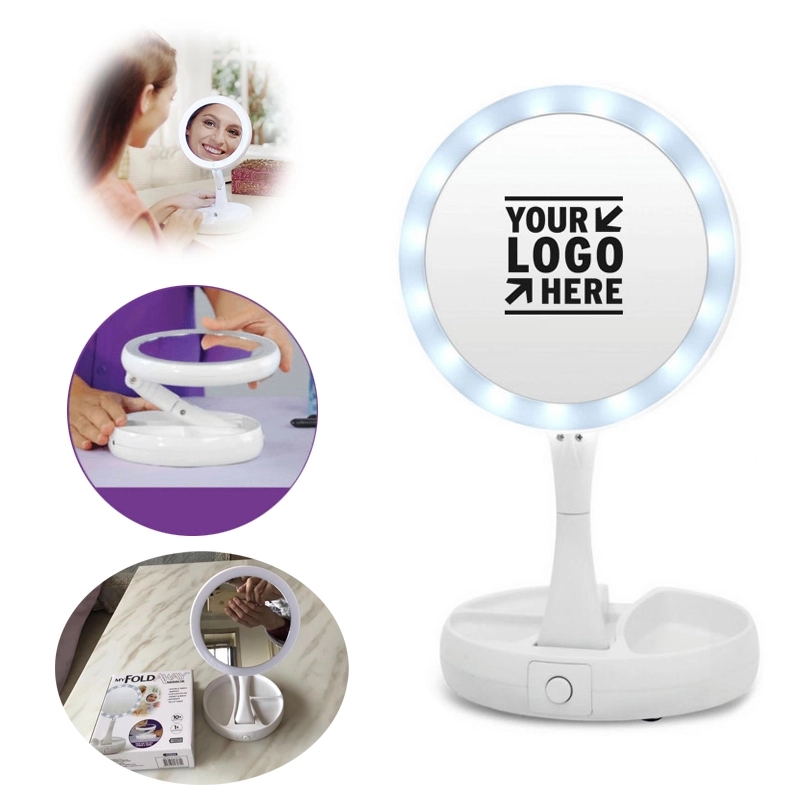 LED Lighted Folding Vanity/Travel Mirror 1