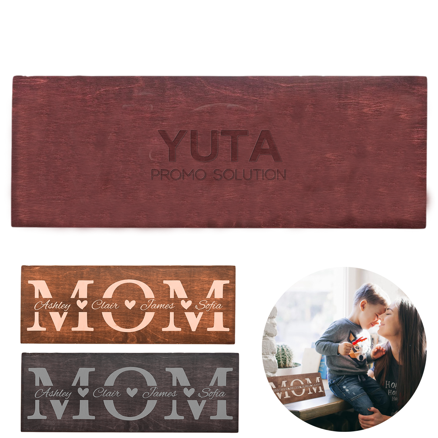 Custom Engraved Wooden Family Name Wall Sign 2