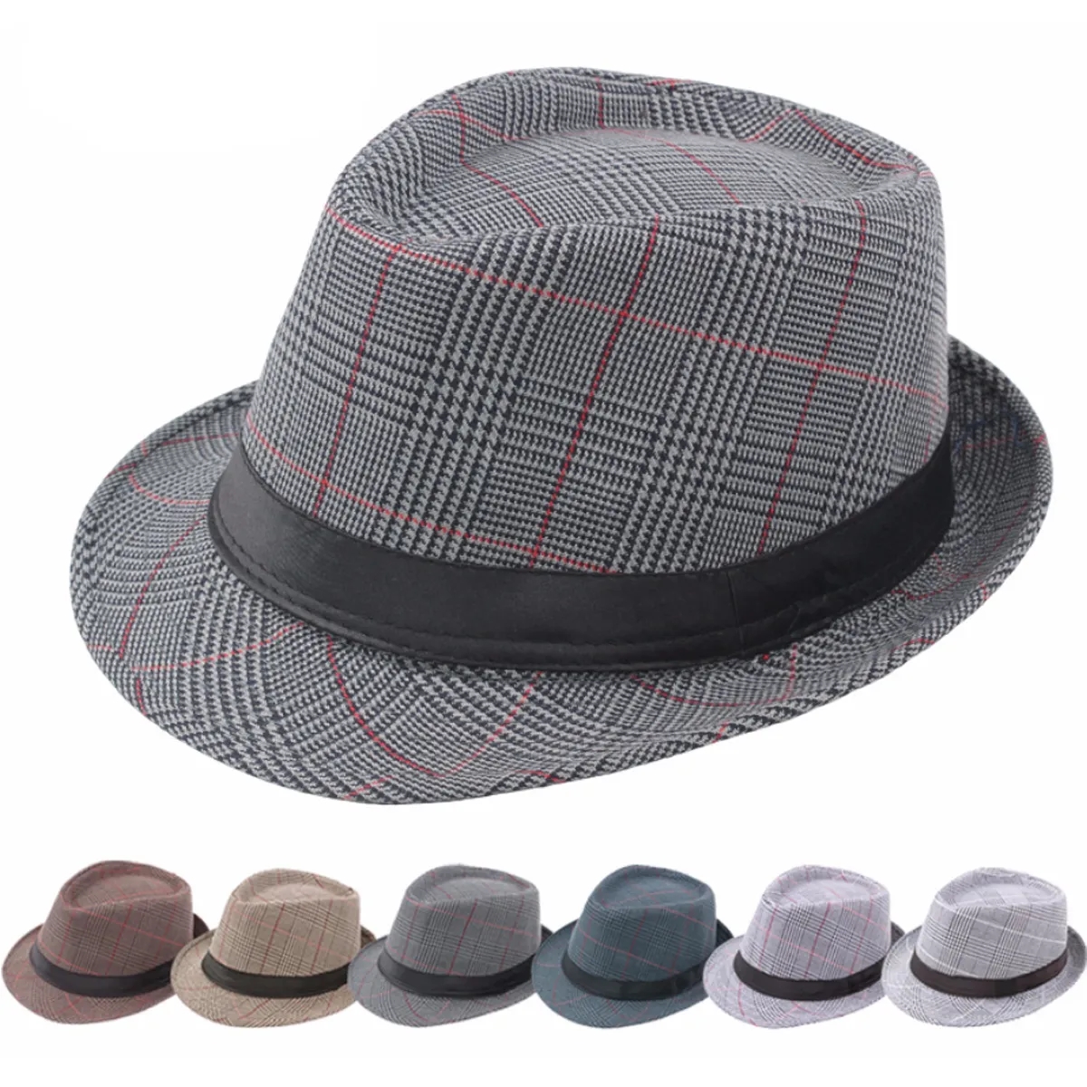 Short Brim Fedora Classic Summer Beach Sun Hat Panama Cap 2