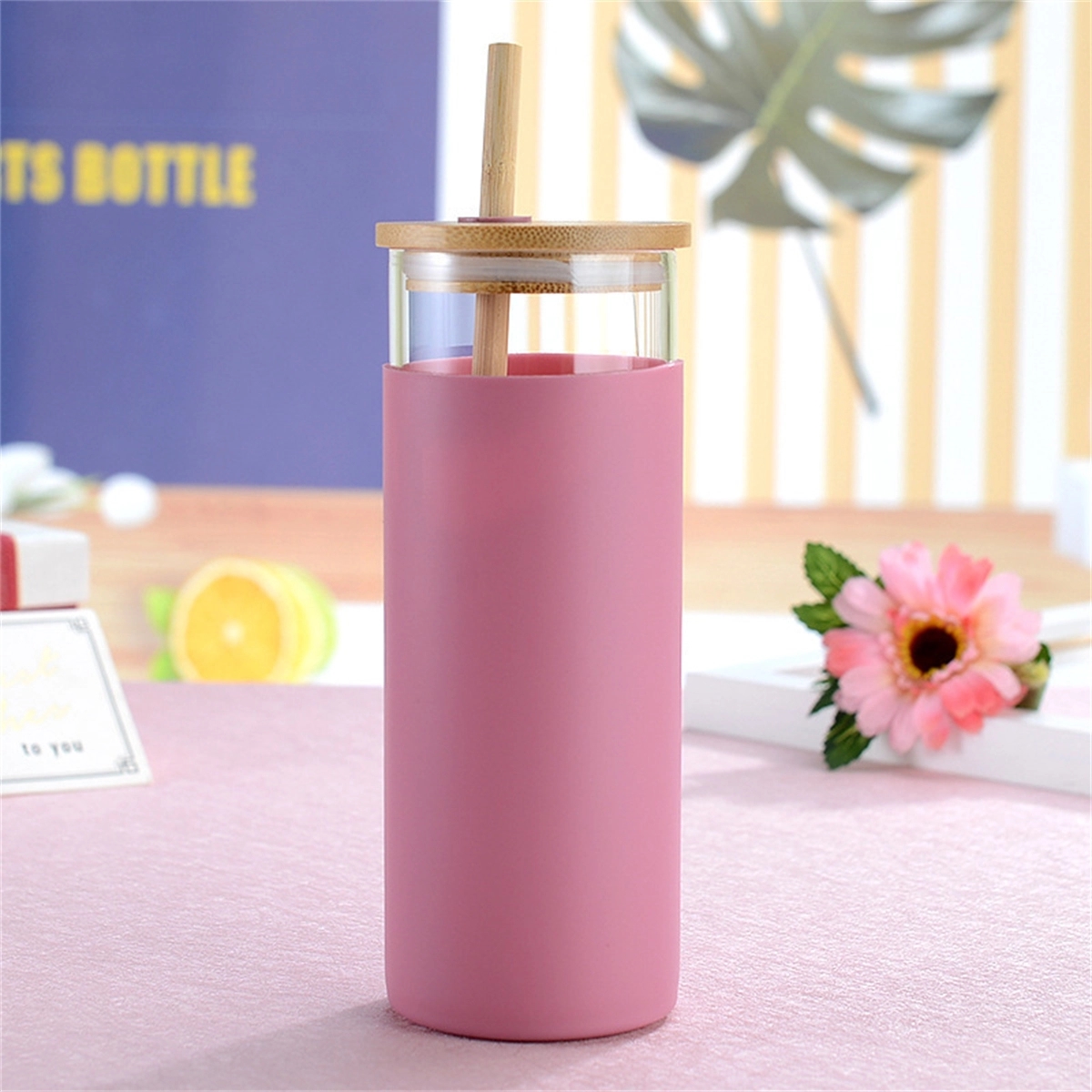 17 Oz Glasstumblers With Silicone Protective Sleeve 6