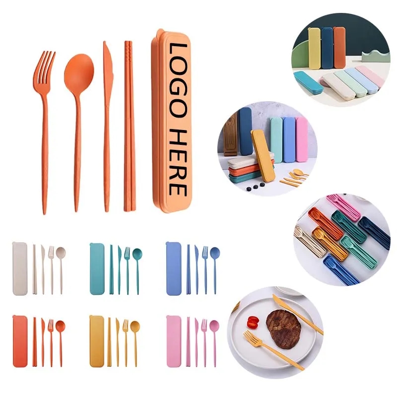 4-Piece Wheat Straw Cutlery 8