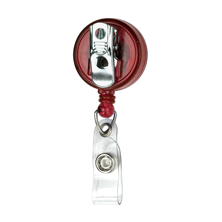 "Bellefontaine VL" 30" Cord Round Retractable Badge Reel and Badge Holder with Rotating Alligator Cl 24