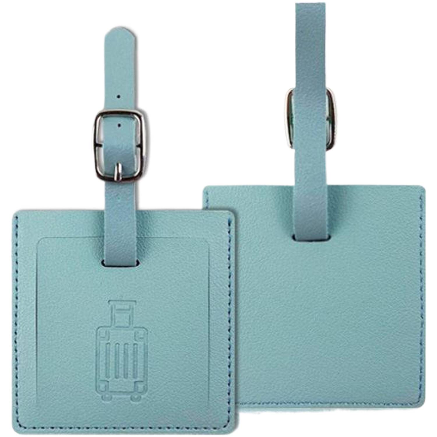 PU Leather Square Flip Cover Luggage Tag 15