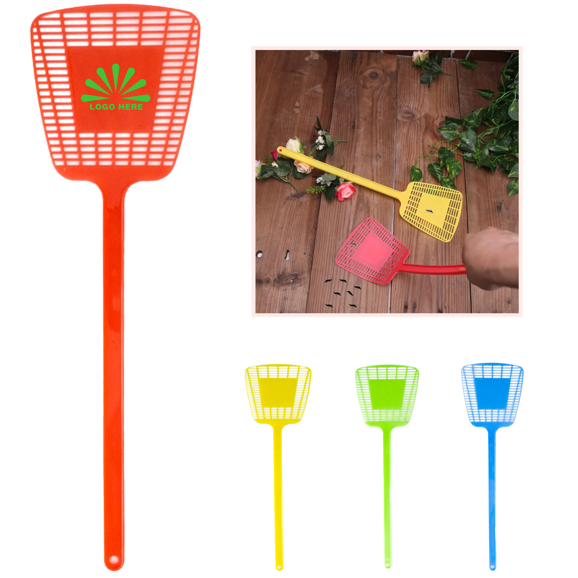 Plastic Long Handle Flyswatter 3