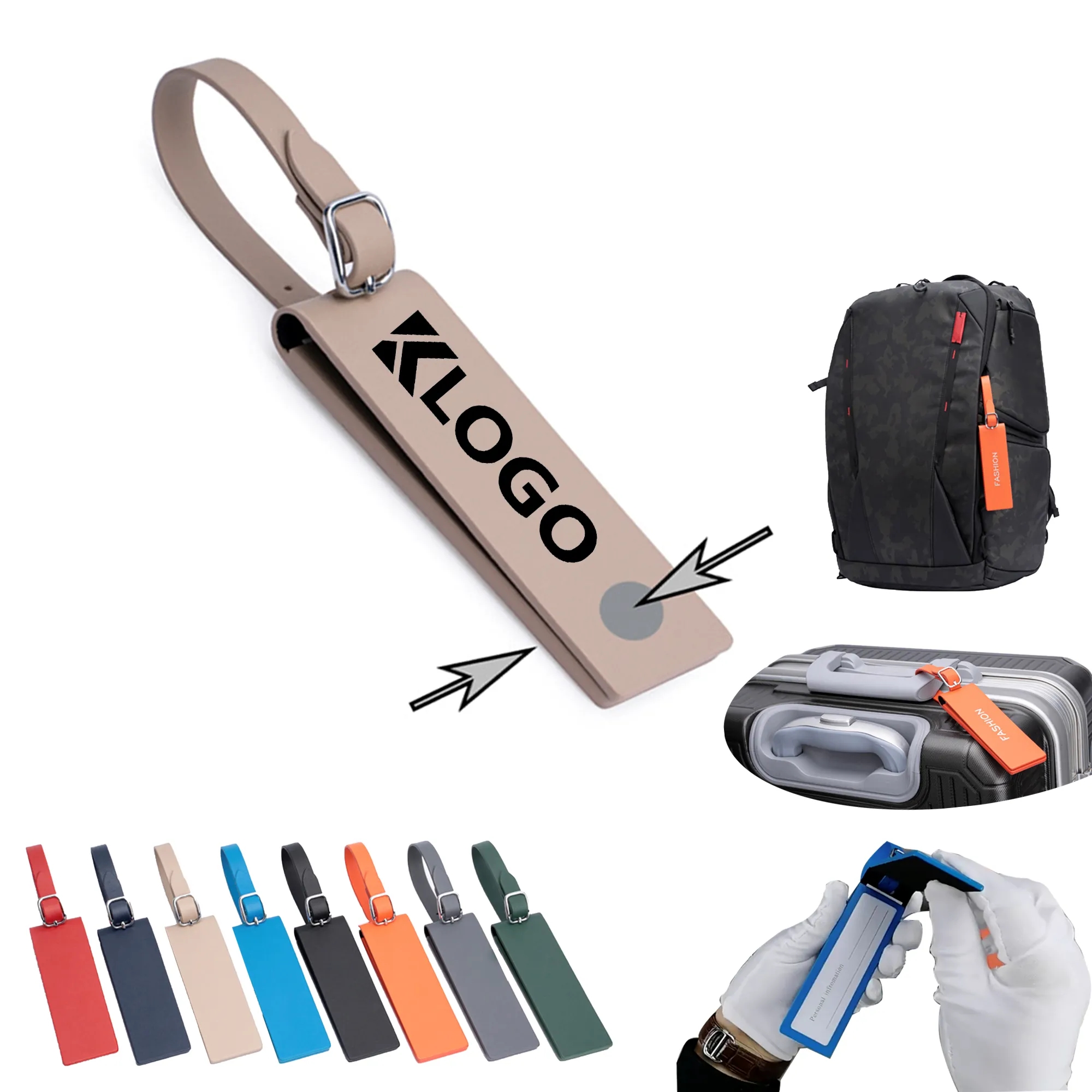 Magnet PU Luggage Tag MOQ50 2