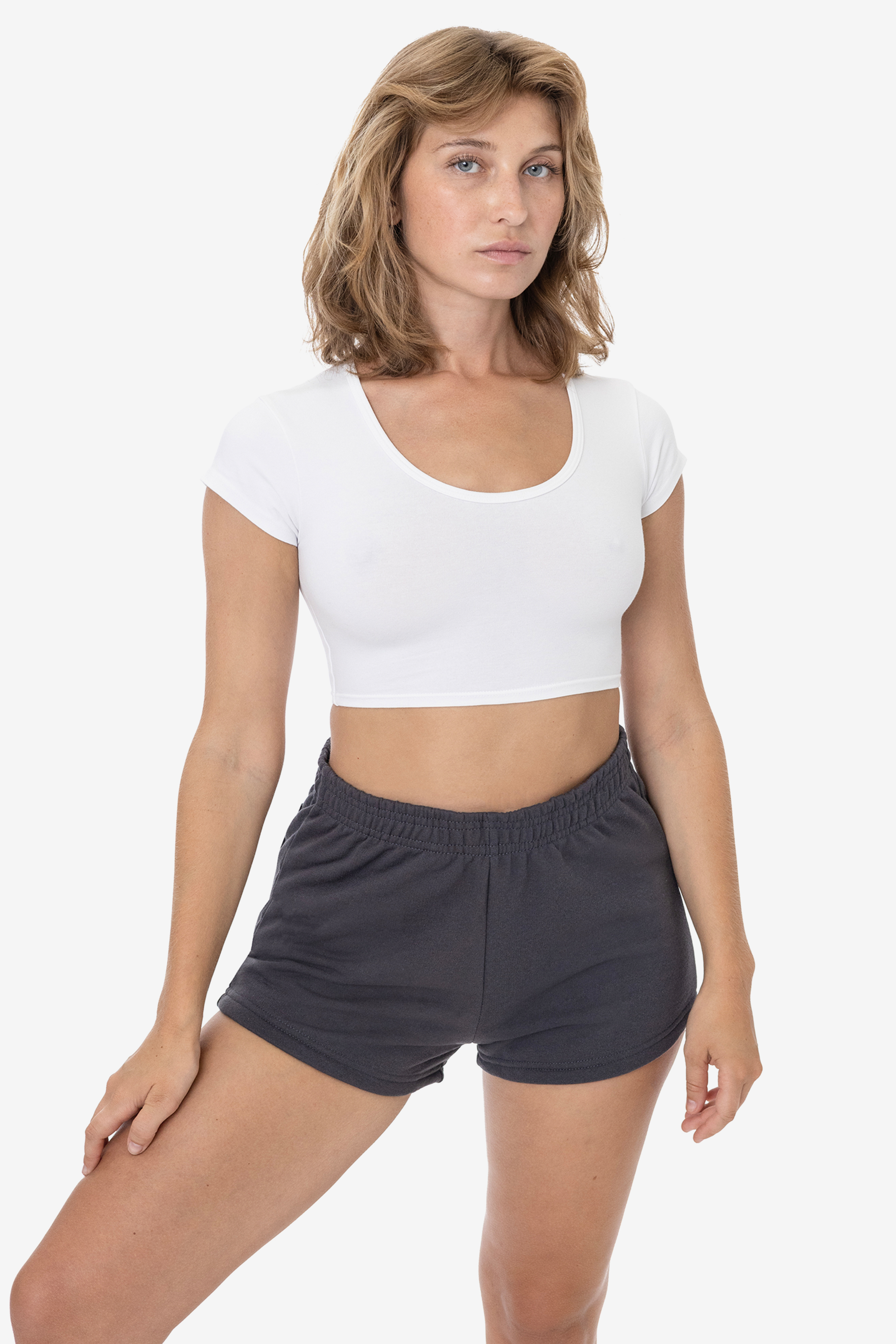10 OZ MID-WEIGHT POLY COTTON FLEECE SHORT SHORTS 7