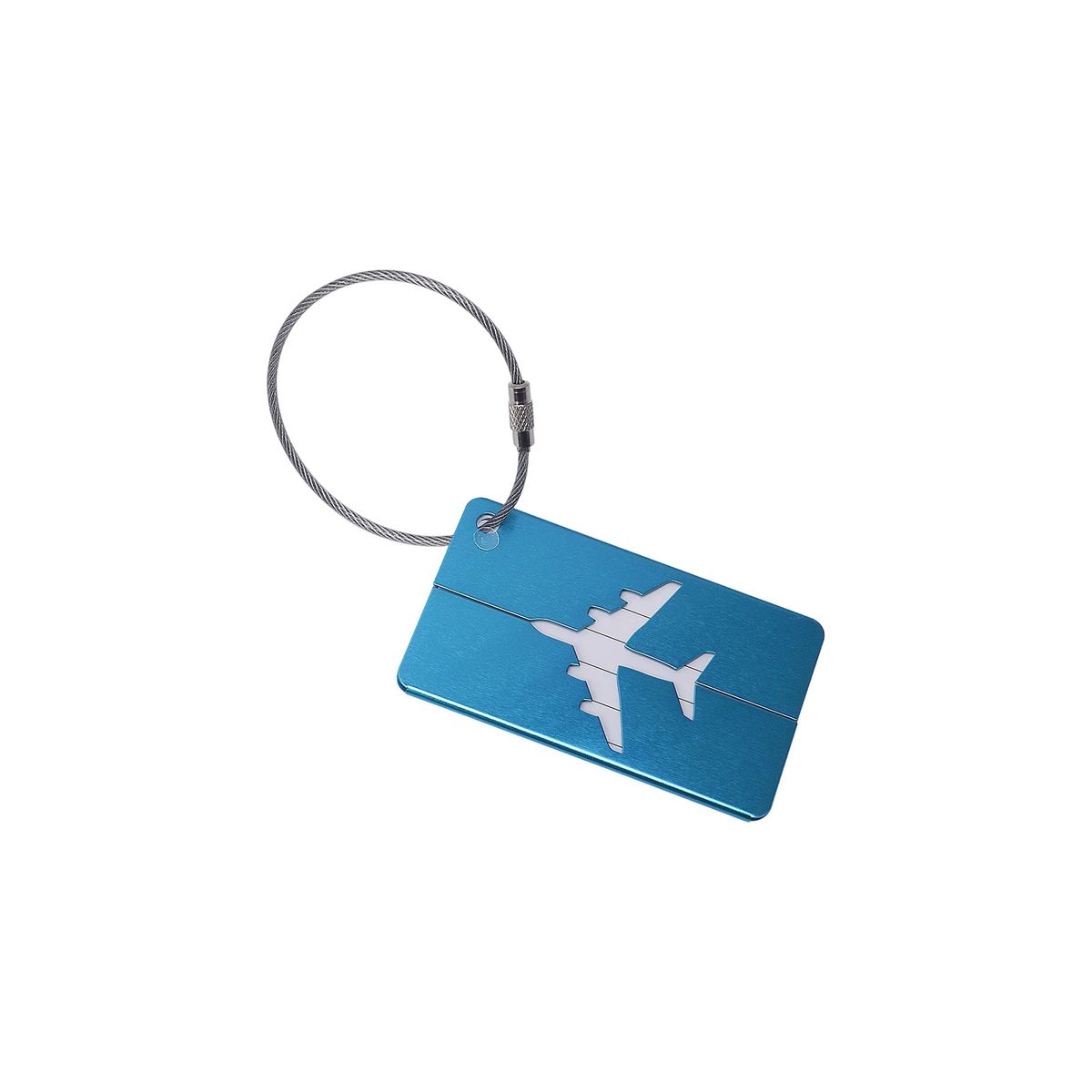 Durable Aluminum Luggage Tag with Steel Wire Loop 5