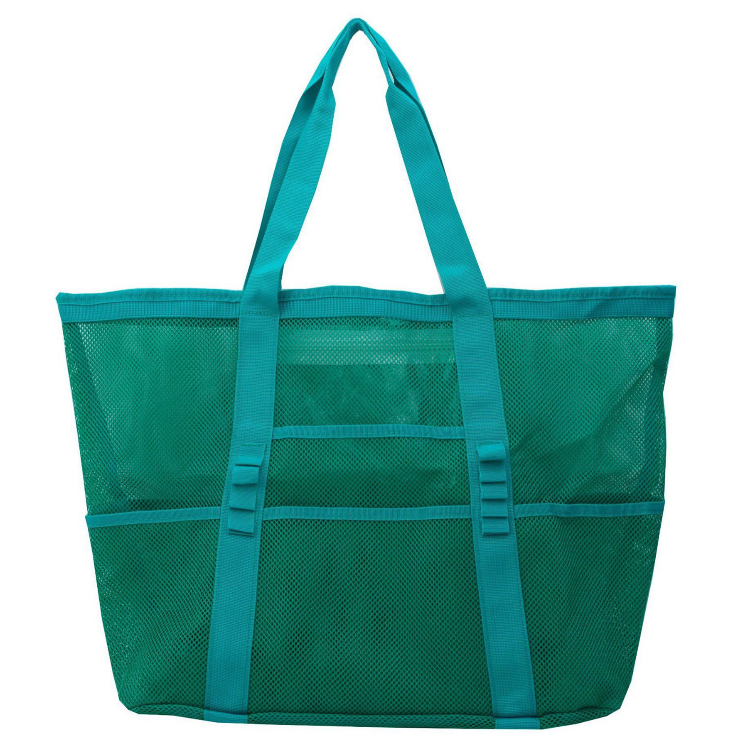 Polyester Beach Zippered Mesh Tote Bag 2