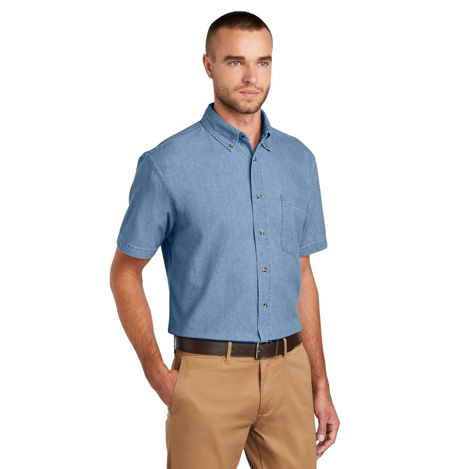 Port & Company - Short Sleeve Value Denim Shirts w/ 6.5 oz. 3