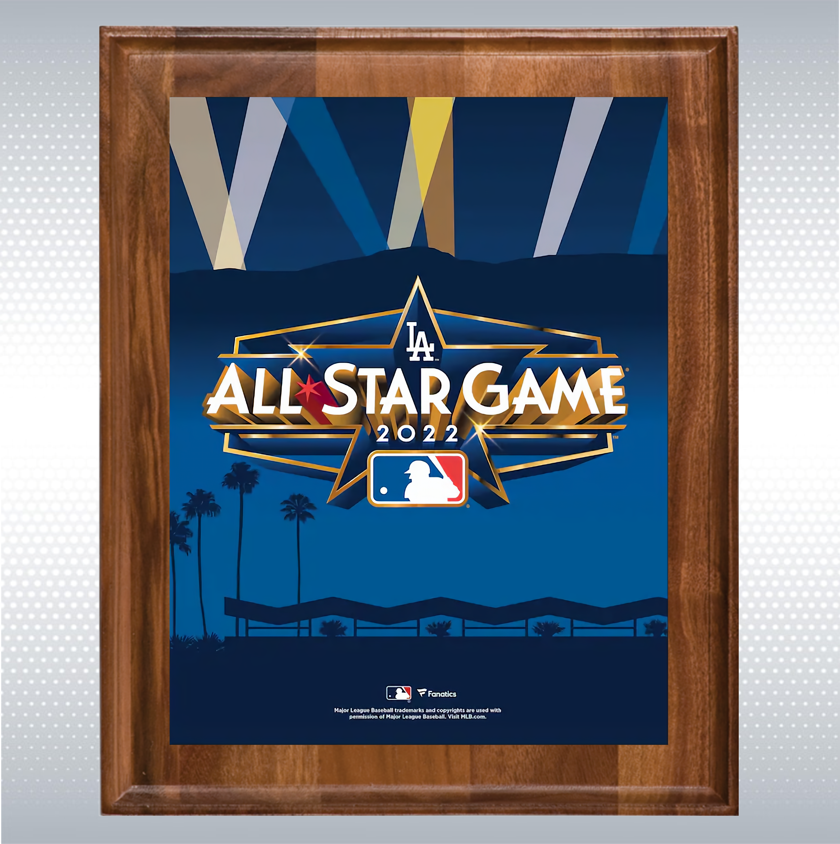 Walnut Wood Plaque w/Full Color Sublimated Plate 4