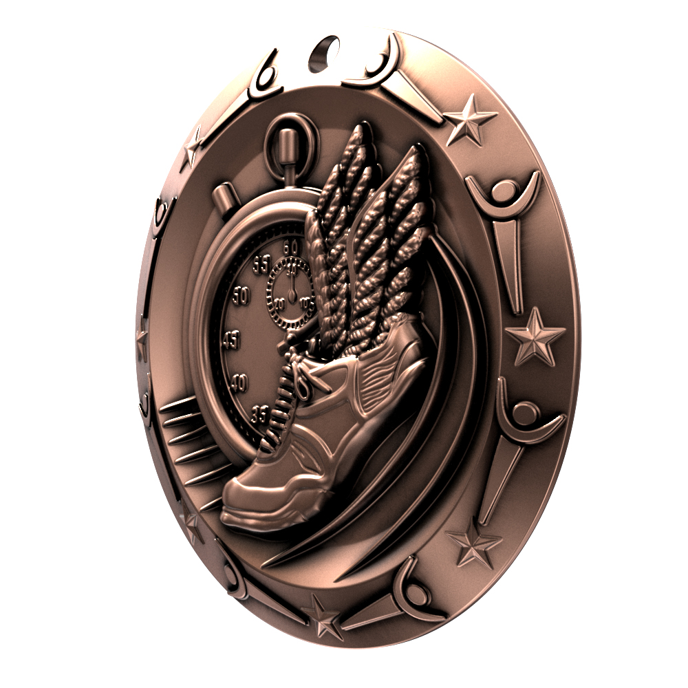 Track World Class Medallion (3") 2