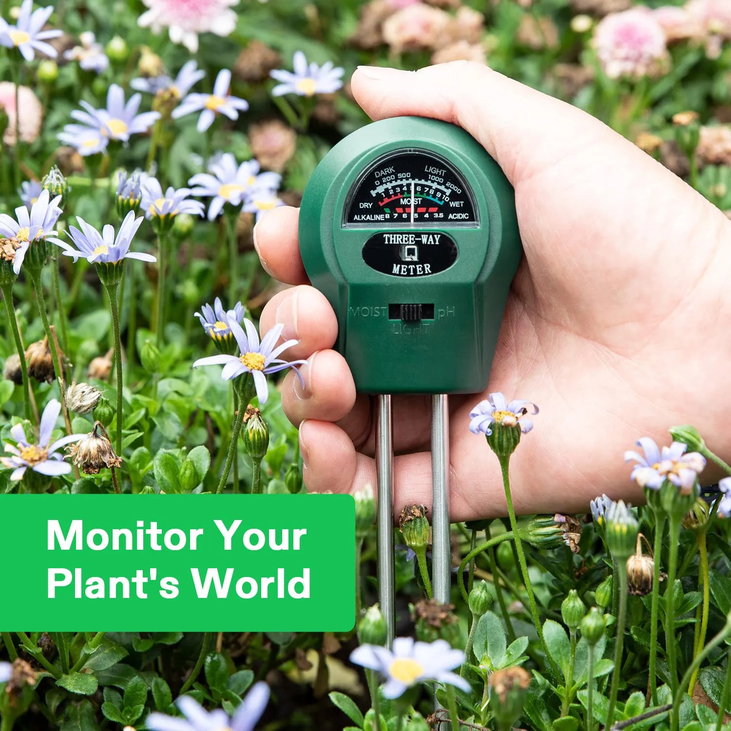 3-in-1 Soil Moisture/Light/pH Meter 7