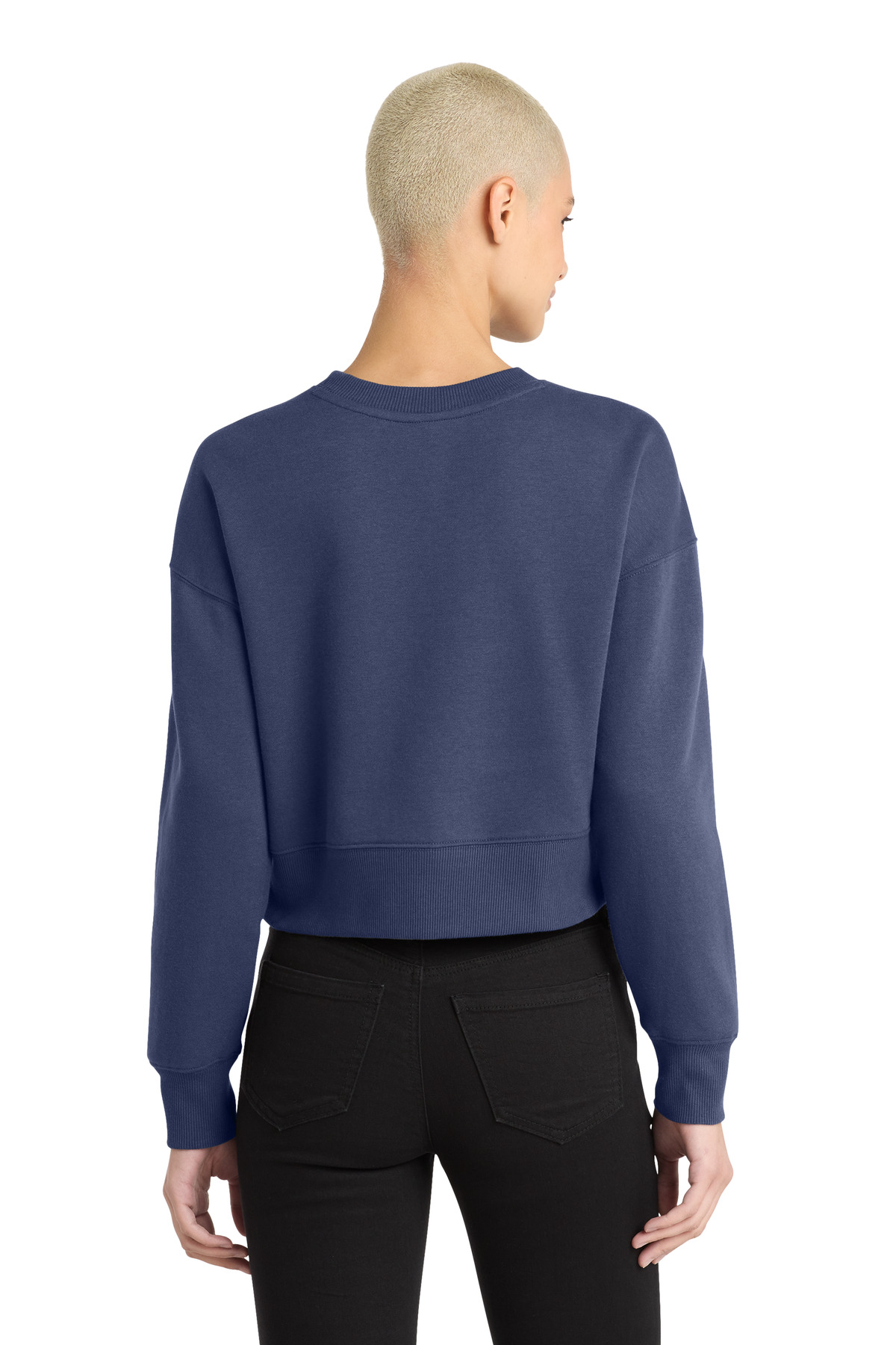 District Women's Perfect Weight Fleece Cropped Crew DT1105 57