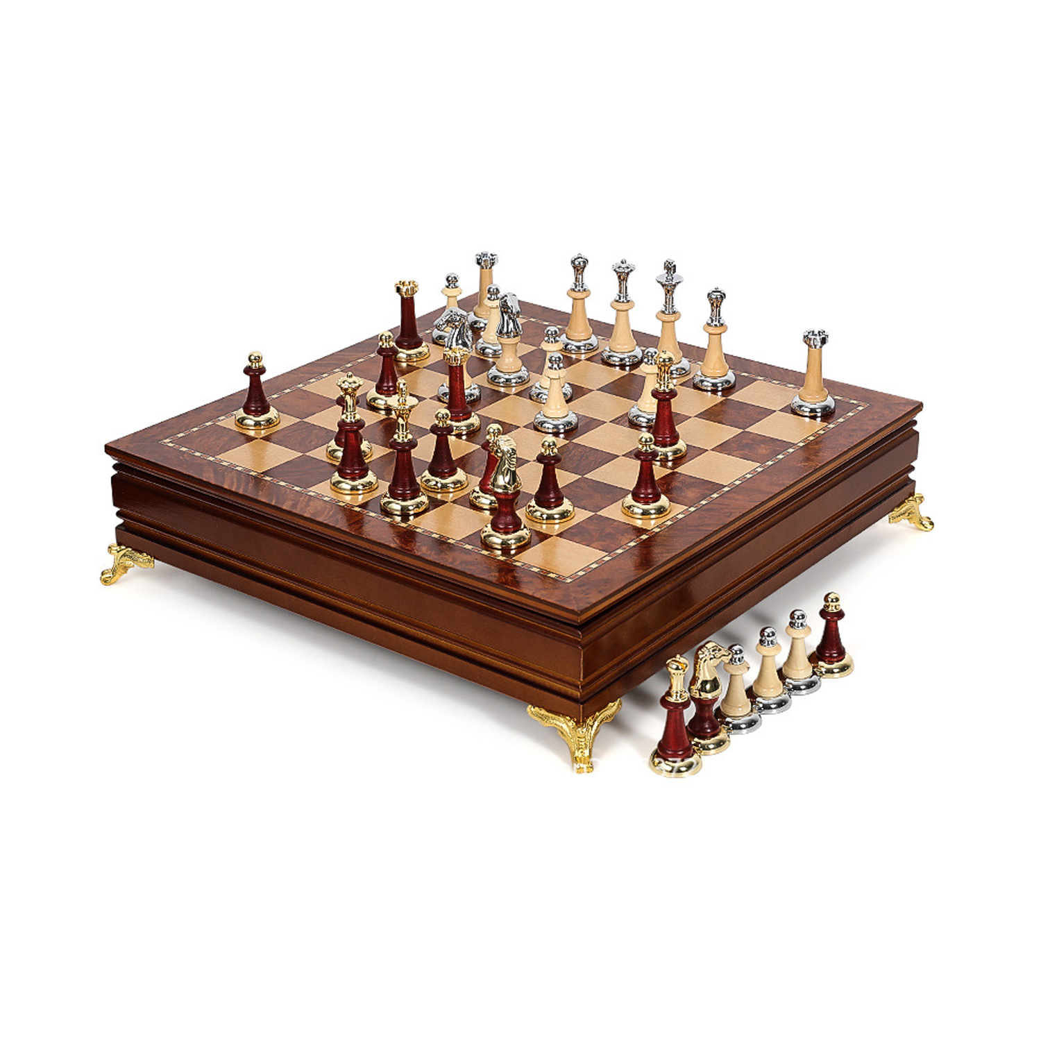 Wooden International Chess 5