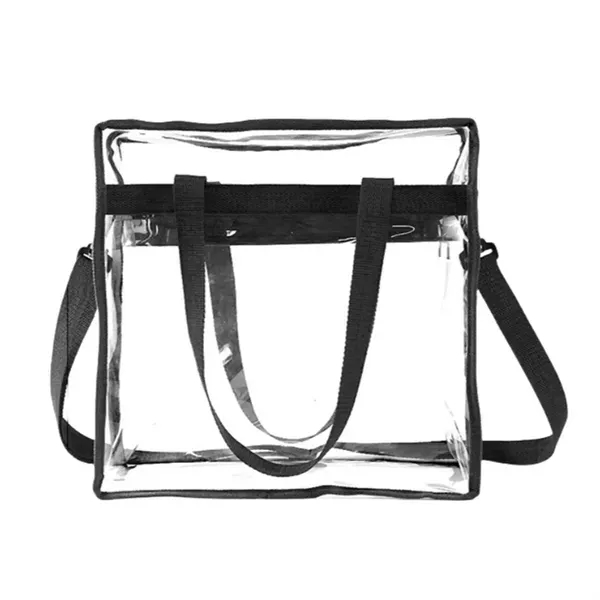 Clear PVC Beach Concert Tote with Large Transparent Bag 3