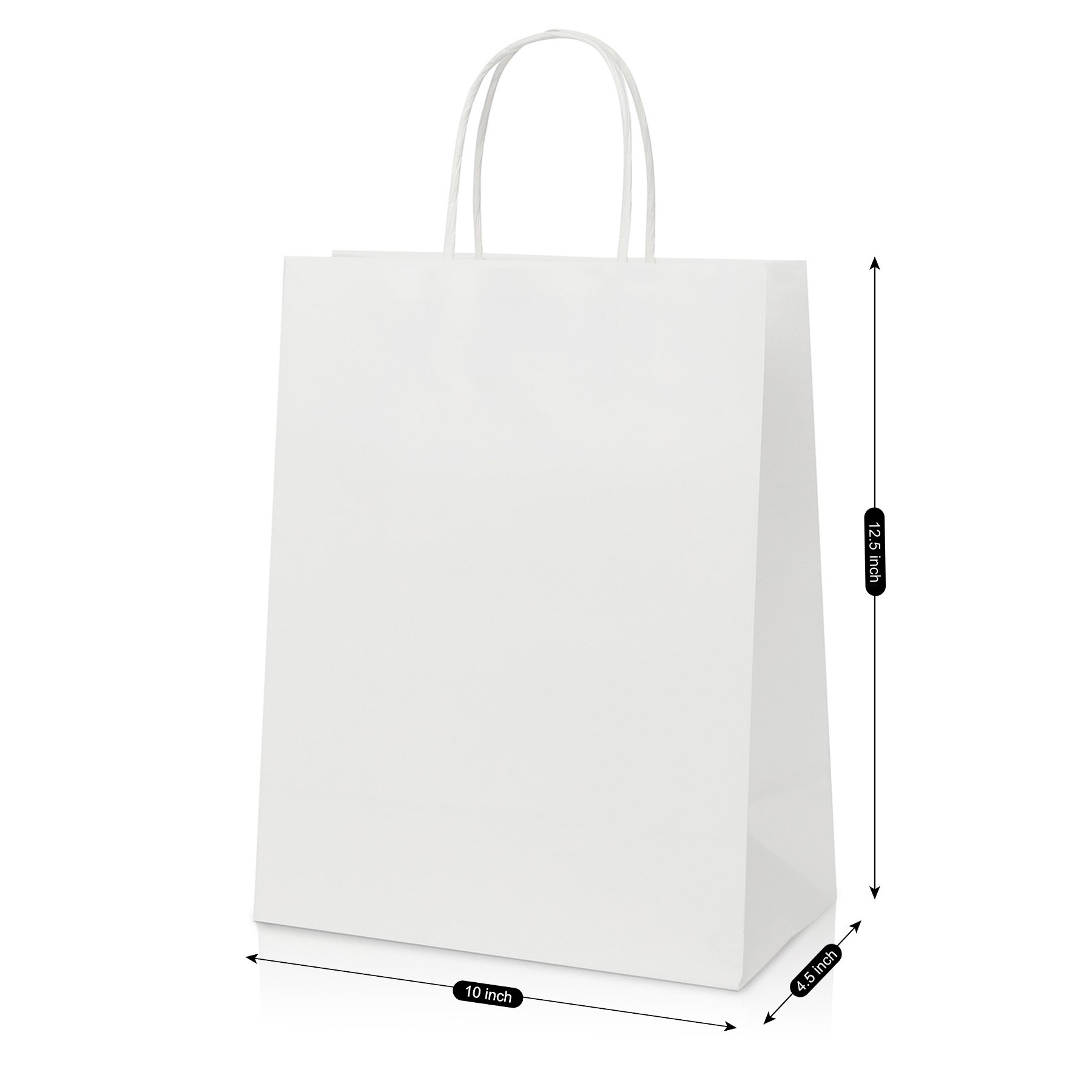 White Kraft Paper Shopper Tote Bag 9