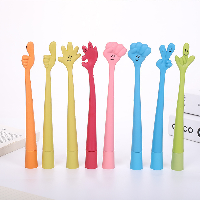 Funny Bending Hand Sign Ballpoint Pens for School Office 7