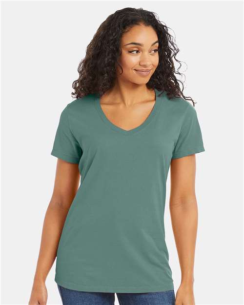 Women's Garment-Dyed V-Neck T-Shirt - GDH125 39