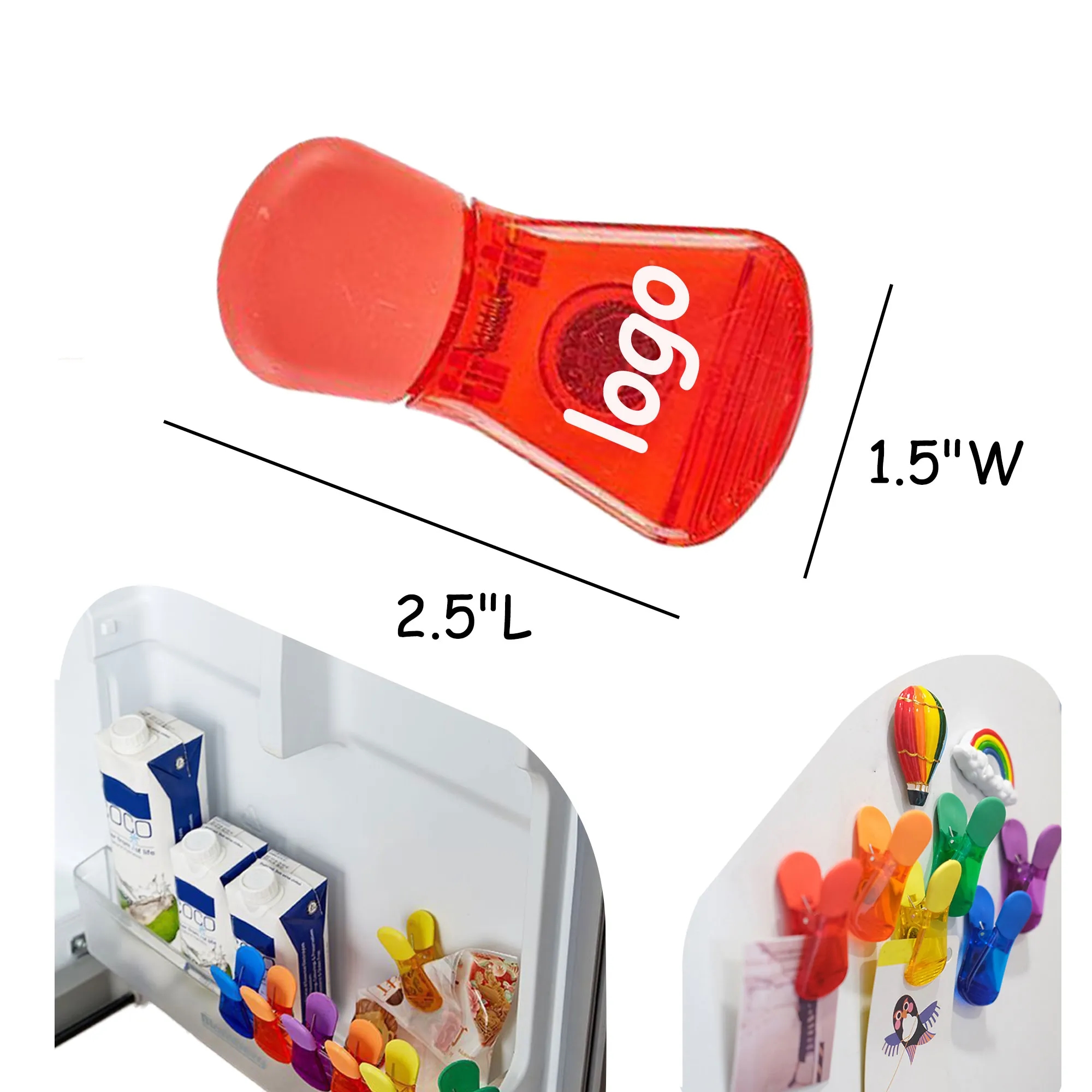 MOQ 10 Magnetic Refrigerator Note Clip Food Packaging 4