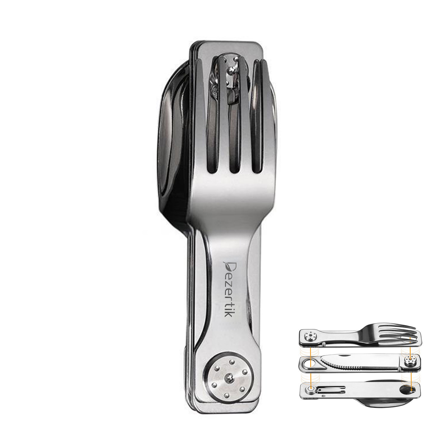 Stainless Steel Knife, Fork and Spoon Outdoor Cutlery Set 2