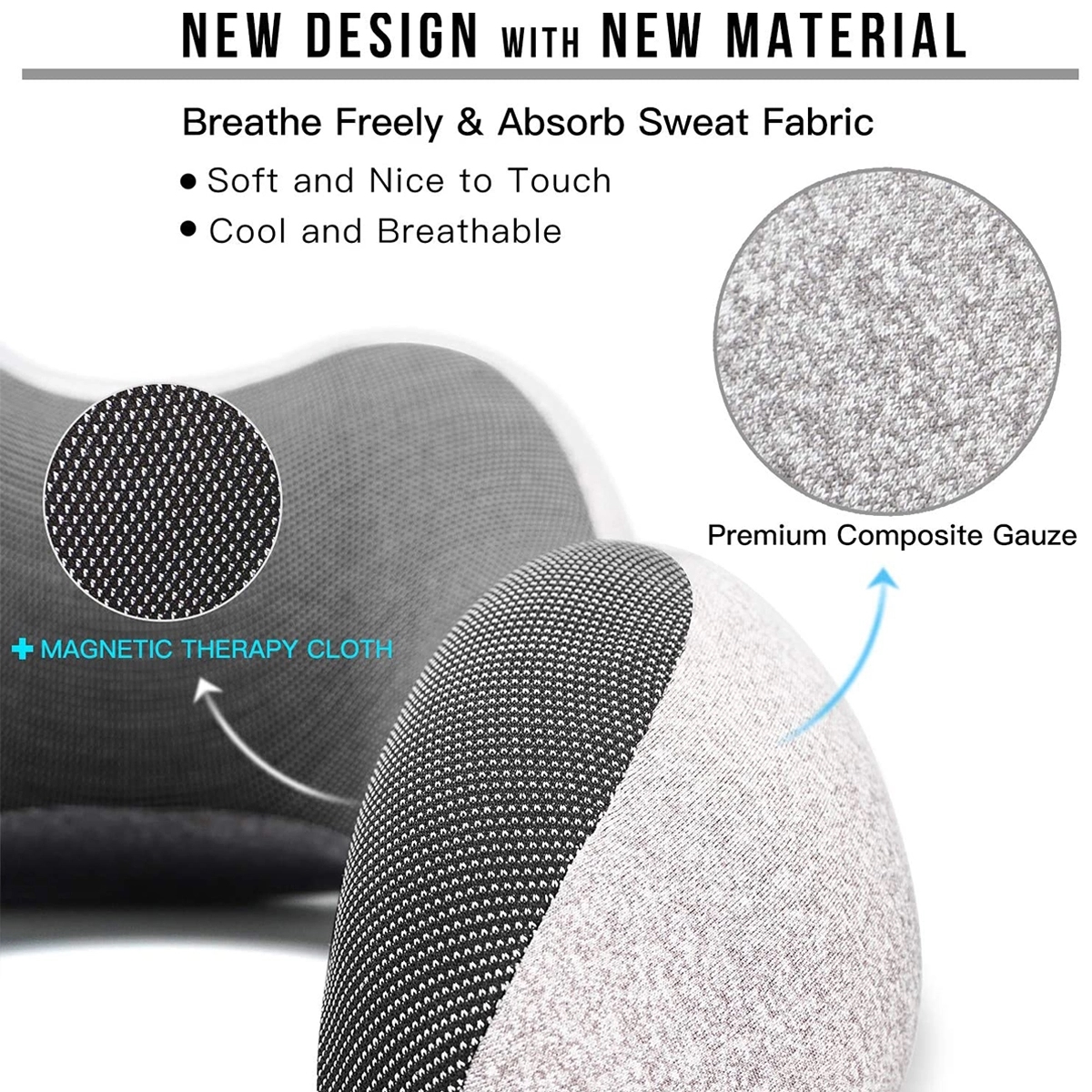 Travel Memory Foam Neck Pillow With Airplane Travel Kit 6