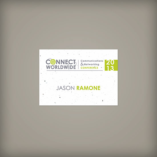 Single-Sided 3.5 x 2.5" Seed Paper Name Tags 3