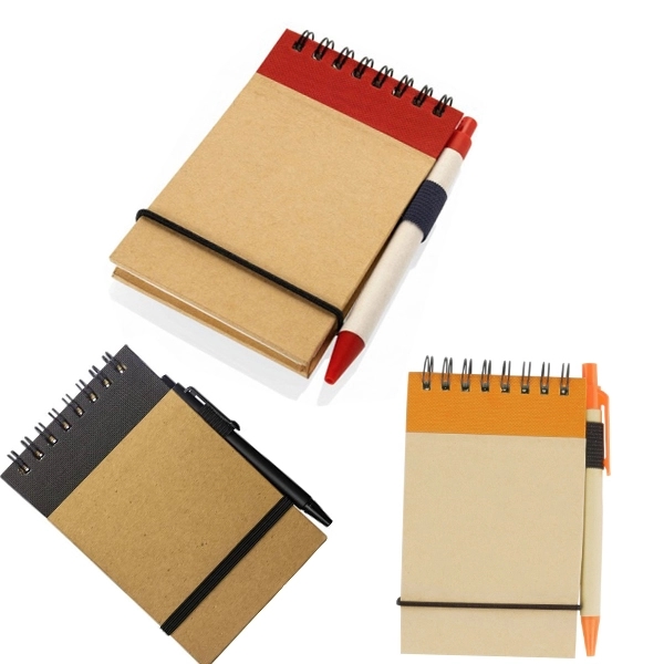 Eco Recycled Jotter Notepad With Pen 3