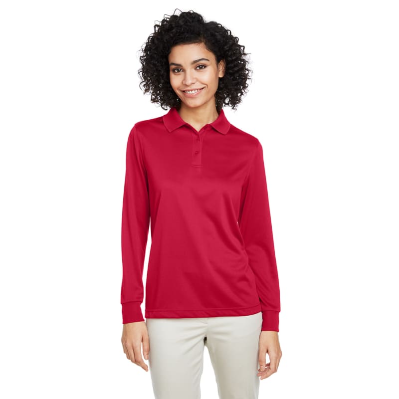 Harriton Ladies' Advantage Snag Protection Plus IL Long Sleeve Polo 7