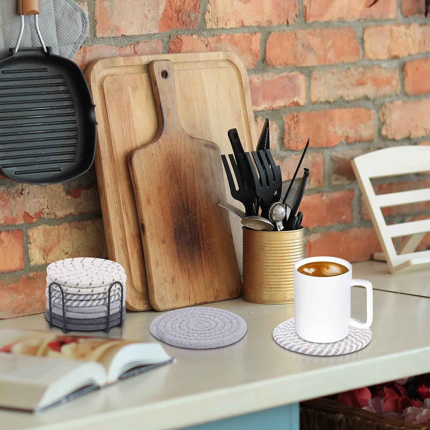 Fabric Woven Cup Coasters 6