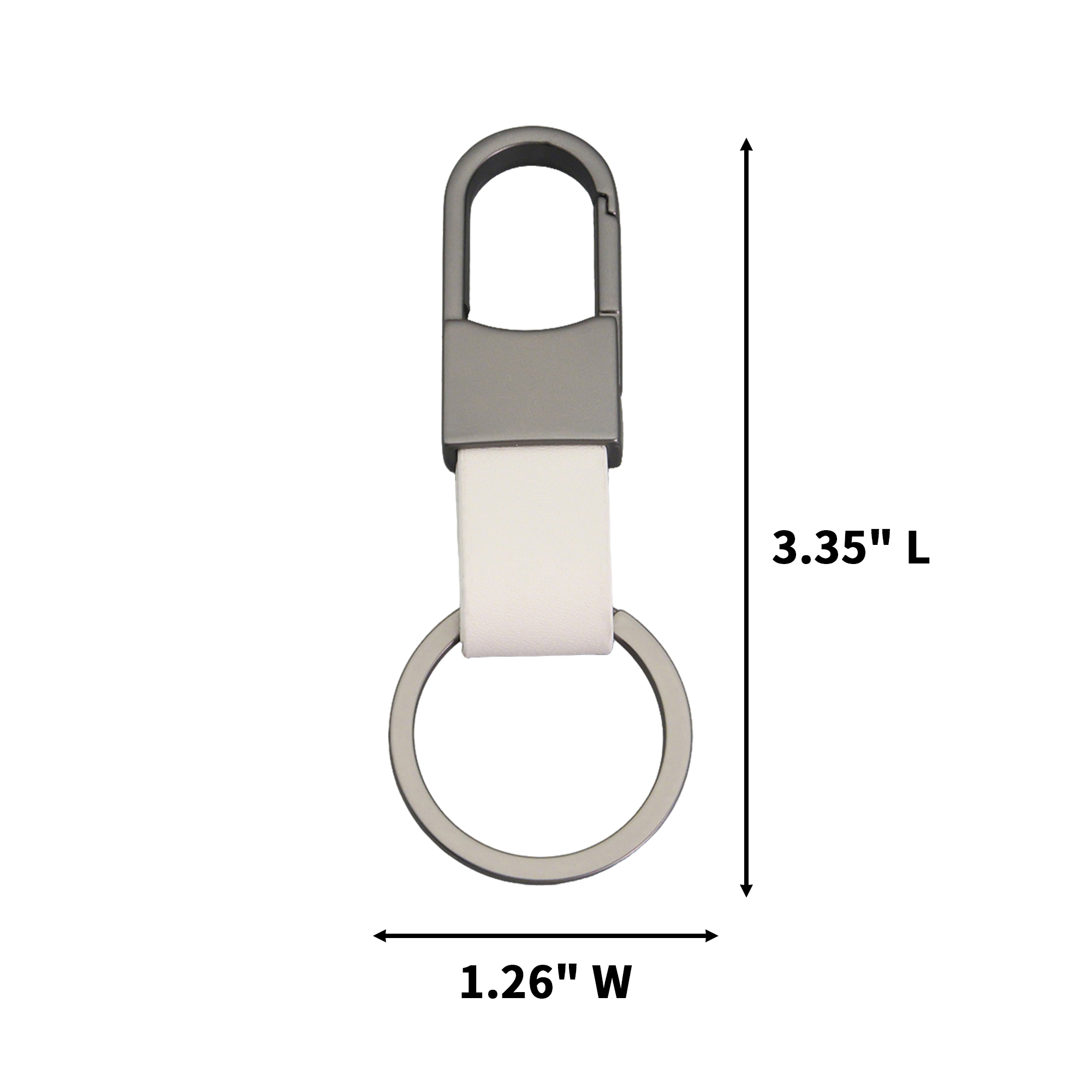 Zinc Alloy Key Holder With PU Leather Strap 3.35" Length X 1.26" Width 8