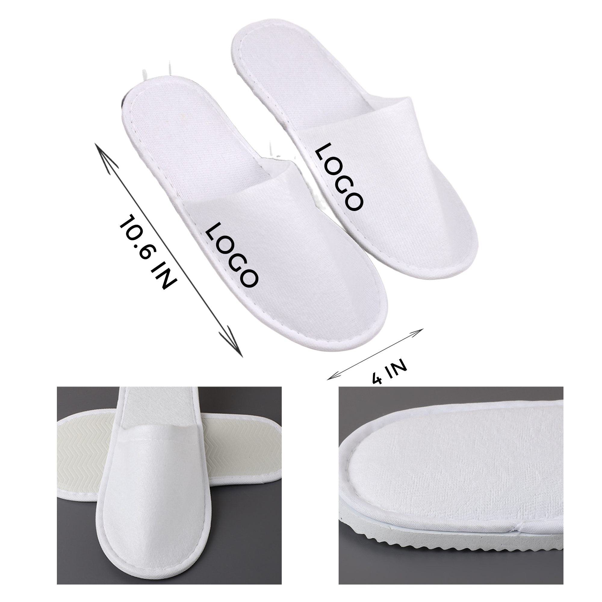 Comfort Focused Hotel Brushed Fabric Slippers 2