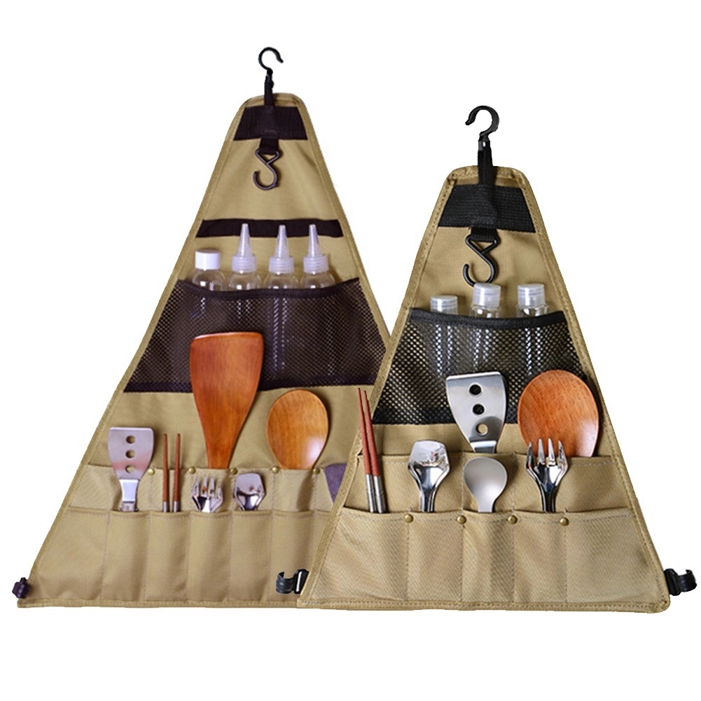 Camping Picnic Cutlery Flatware Storage Hanging Bag 3