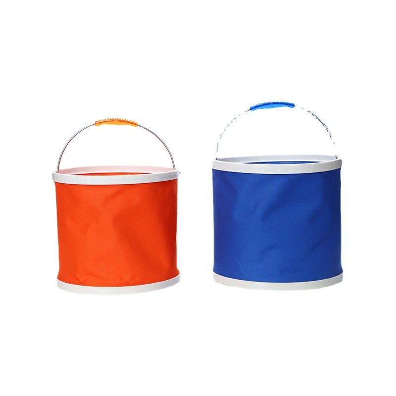 Collapsible Bucket , Portable Folding Pail Fishing Cleaning Bucket Car Wash Bucket No Leakage Fabric 3