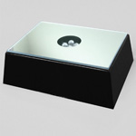 Black Mirrored Lighted Rectangle Base 3