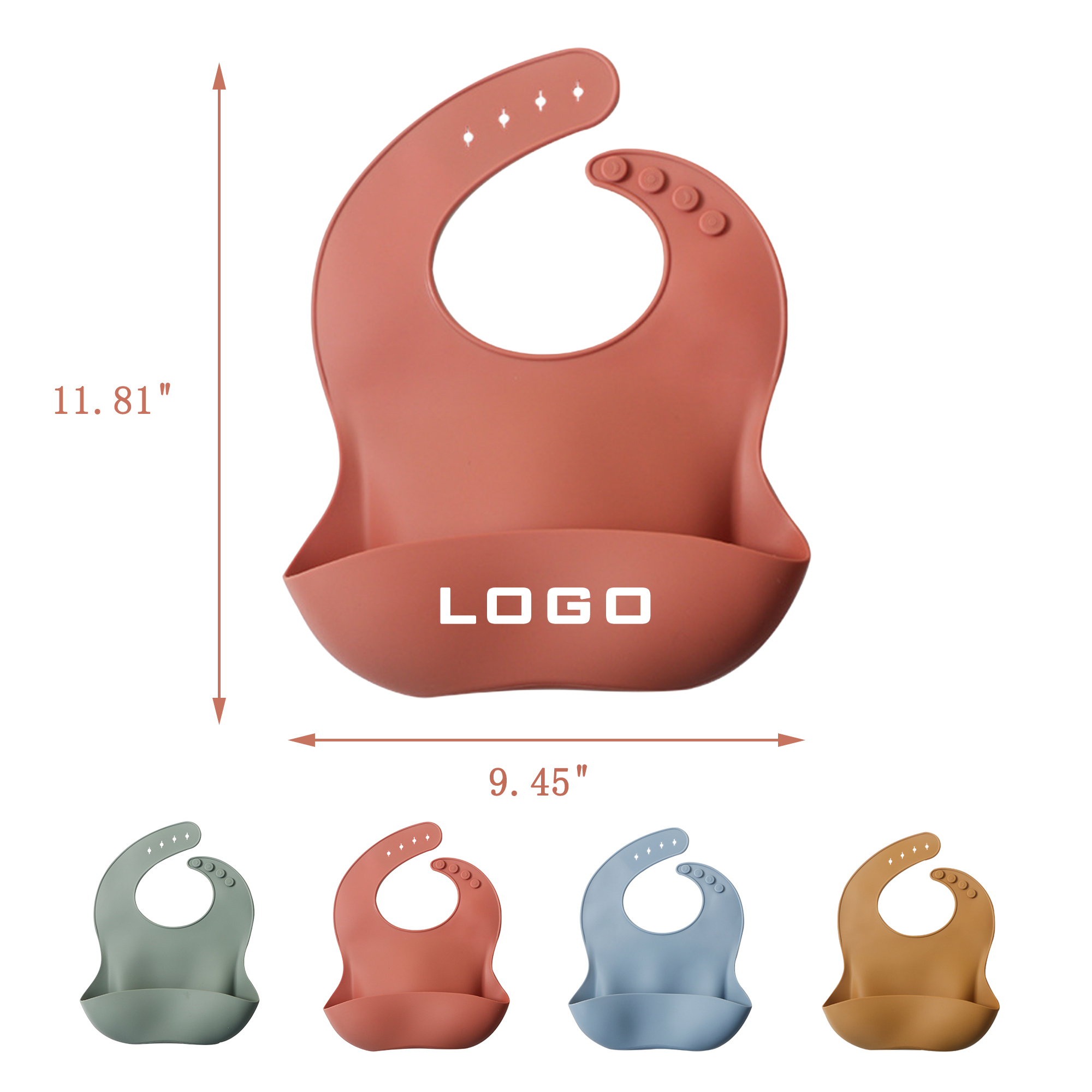 MOQ100 Children'S Silicone Bibs 2