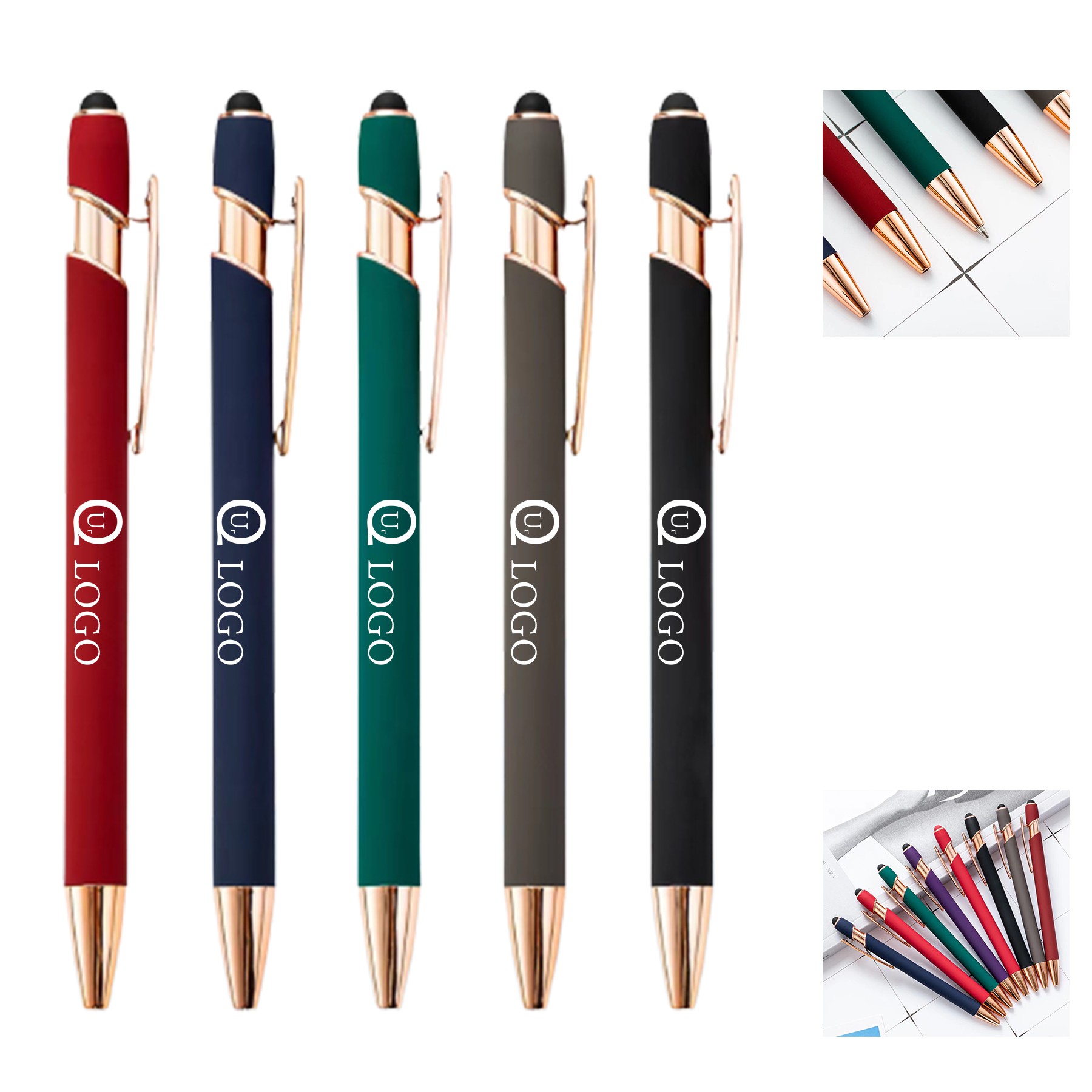 2-In-1 Stylus Retractable Ballpoint Pen