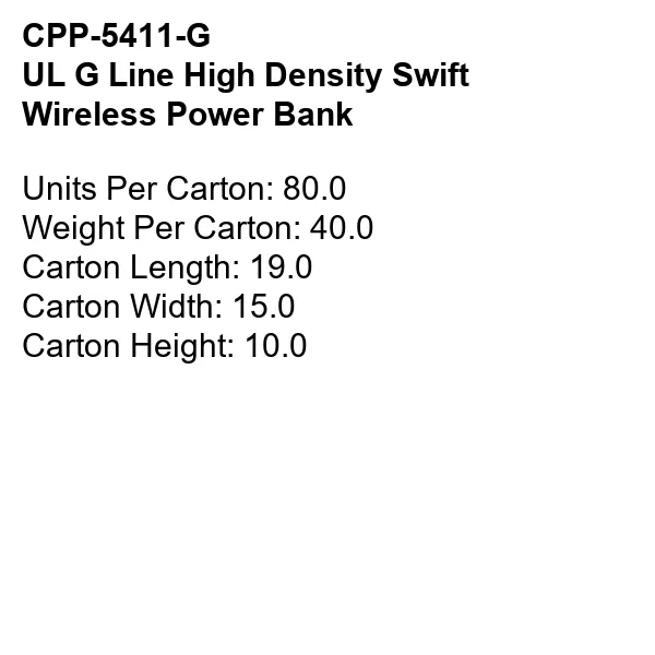 UL G LINE HIGH DENSITY SWIFT WIRELESS POWER BANK 3