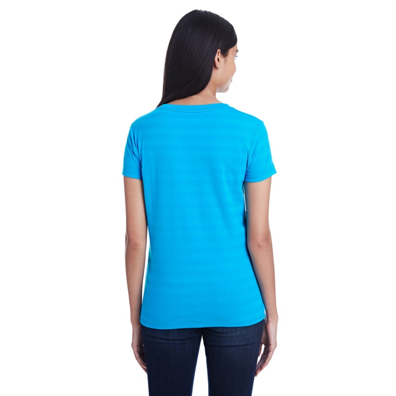 Threadfast Apparel Ladies' Invisible Stripe V-Neck T-Shirt 11