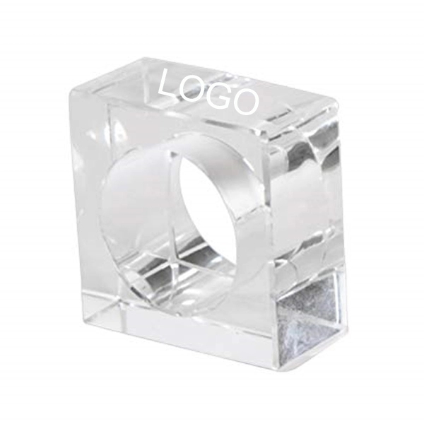 Crystal Napkin Ring-Square 2